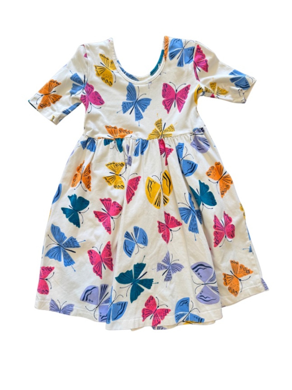 🦋 Hanna Andersson Girls Butterfly Twirl Dress Size 5